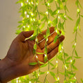LIVIQUE Artificial Leaf Curtain Lights, 200 LED Fairy String Lights, 3x1m Warm White, 8 Lighting Modes, USB Powered Decorative Lights for Home, Bedroom, Wedding, Party, Indoor & Outdoor Use