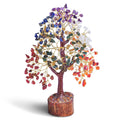 LIVIQUE Crystals Gemstones, Seven Chakra Crystal Tree Good Luck Show Pieces for Home Decor Items Decoration Bonsai Money Tree Plant Marriage Gift, Size 10-12 inches, Multicolor Golden Wire