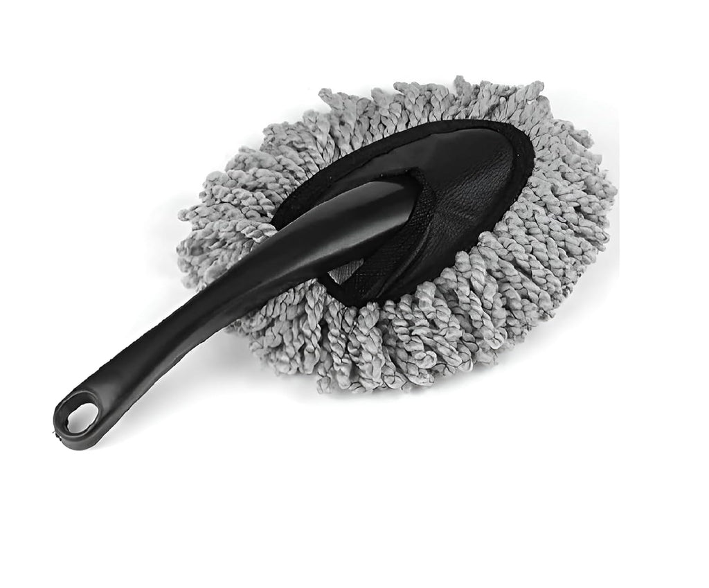 LIVIQUE ENTERPRISES 4 PCS Microfiber Car Cleaning Kit, Gear Knob Cover, Steering Wheel Spinner, Duster and Detailing Cloth, Scratch Free