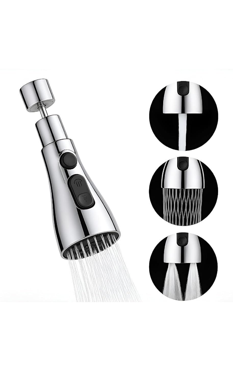 "360° Rotatable Flexible Faucet Extension for Kitchen Sink – 3 Spray Modes (Spray, Mesh, Strong) & Easy Installation" kitchen tools