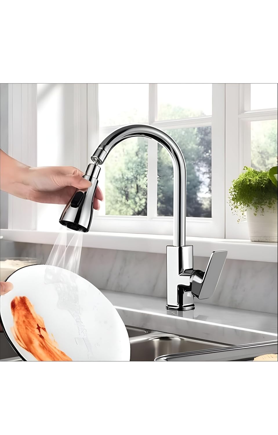 "360° Rotatable Flexible Faucet Extension for Kitchen Sink – 3 Spray Modes (Spray, Mesh, Strong) & Easy Installation" kitchen tools