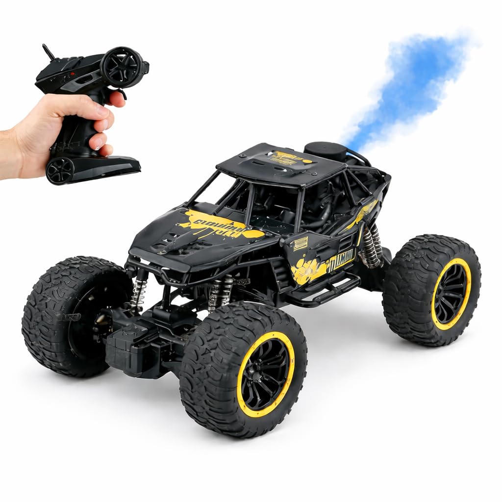 Remote Control Rock Crawler Car for Kids | 2WD Monster Truck Offroad High-Speed RC Toy Vehicle for Boys & Girls (Multicolor) Good for gift