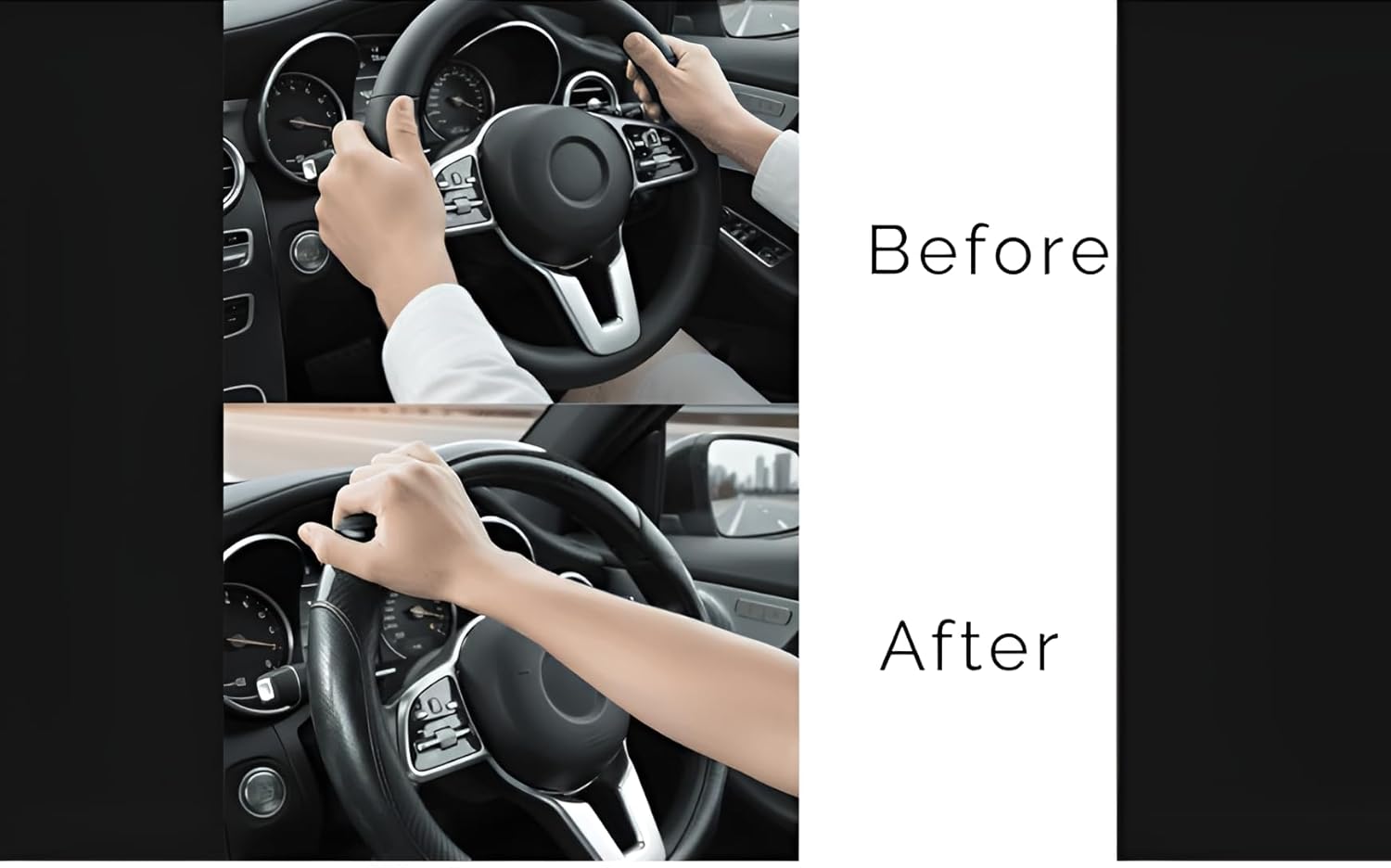 LIVIQUE ENTERPRISES Car Steering Wheel Spinner Knob with Silicone Gear Knob Cover, Universal Fit, Black